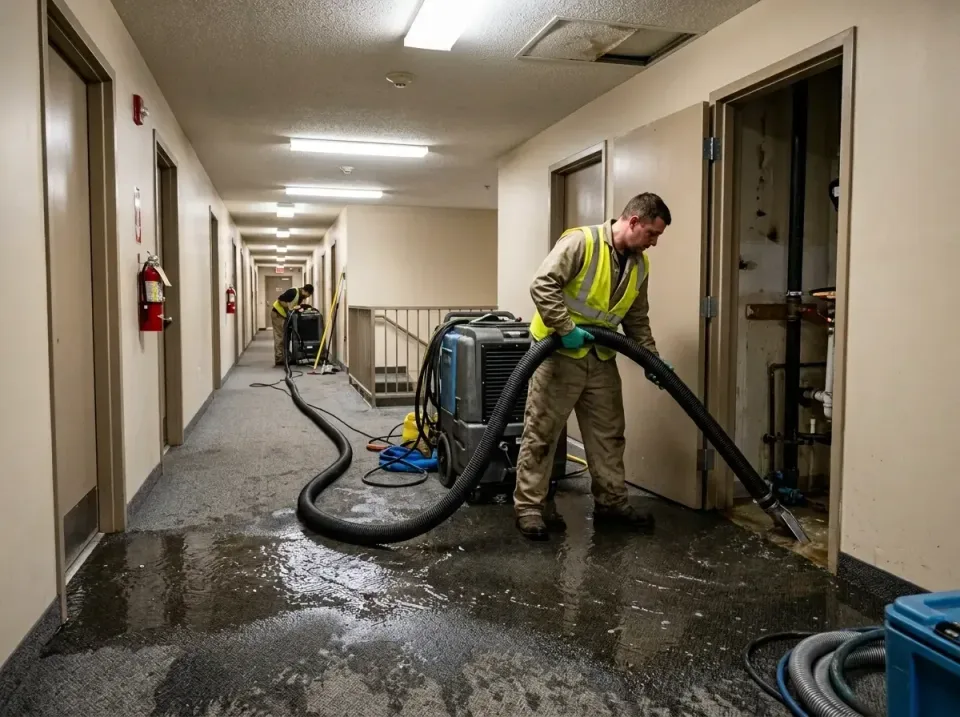 multi-unit-apartment-hallway-f-005 — frequently asked questions, Emergency Burst Pipe Water Extraction & Removal in Fort Mad…